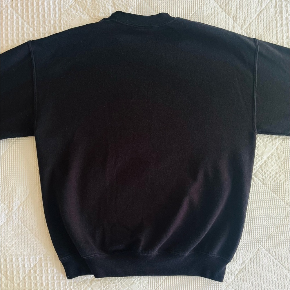 Gildan Black Sweatshirt with Pink Surfboard Print - Picture 3 of 3